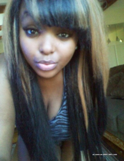 Beautiful Black Teen GF In Lingerie