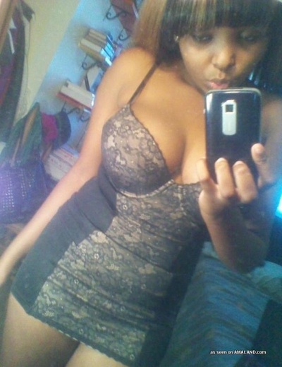 Beautiful Black Teen GF In Lingerie