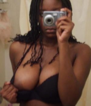 Ebony Chick With Perfect Big Tits Bathroom Nudes
